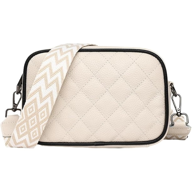 LHSHID Women Quilted Crossbody Bag PU Leather Shoulder Bag Camera Purse Square Snapshot Bag Satchel Bag