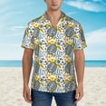 thumbnail image 4 of Fotbe Sea Turtle Hawaiian Shirt for Men Unisex Summer Beach Casual Short Sleeve Cotton Linen Button Down Shirts-Small, 4 of 9