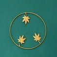 thumbnail image 2 of 2 Pack Gold Metal Leaf Wall Decor, Metal Art Wall Decor, Home Office Metal Leaf Wrought Iron Bedroom Hanging Parts Wall Decoration, 2 of 8