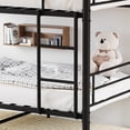 thumbnail image 6 of Bellemave Triple Bunk Beds Twin-Over-Twin-Over-Twin, Heavy Duty Metal Triple Beds Can Disassembled into 3 Beds, 3 Bunk Bed Frame with Under-bed Space for Dorm Guest Room (Black), 6 of 9