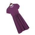 thumbnail image 3 of Sonducket Vestido de color sólido de manga corta con cuello plisado de Elenxs Gril conjuntos de ropa Púrpura 100cm Sonducket AP002630-11, 3 of 6