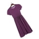 thumbnail image 1 of Jumpingount Vestido de color sólido de manga corta con cuello plisado de Elenxs Gril conjuntos de ropa Púrpura 100cm Jumpingount  AP002630-11, 1 of 6