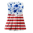 thumbnail image 5 of Dyegold Summer Tops for Women 2023 Trendy, Casual Womens Plus Size Tube Tops 4th July Patriotic Strapless Tshirts Sleeveless Off Shoulder Smocked Swing ​Blouse, 5 of 5