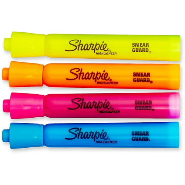 Sharpie Accent Highlighters, Assorted Colors, 4 ea (Pack of 4