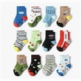 thumbnail image 2 of HCNTES Little/Big Kid Boys Girls Cotton Socks Set Children's Mid Cut Crew Socks Set Spring Summer Daily School Activities Socks Set(X01-B,1-3 Years), 2 of 4