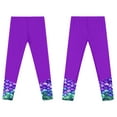 thumbnail image 6 of iiniim Kids Girls Beach Swimming Bottoms High Waist Swim Pants Fish Scales Print Leggings Purple 8, 6 of 7