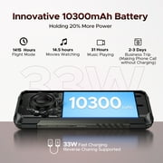 DOOGEE Blade 20 Play 5G Rugged Phone, Dimensity 7050 Octa Core, 32GB+256GB,Android 15 10300mAh Rugged Smartphone with 125dB Speakers, 6.6 HD + LED Light Effect, 50MP+20MP+16MP, Face ID/NFC/WIFI6/OTG