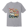 thumbnail image 4 of MIASHUI T-Shirts Graphiques de Pâques pour Garçons Doux Décontractés à Manches Courtes Hauts Colorés pour Enfants Gris, 3-4 Ans, 4 of 4