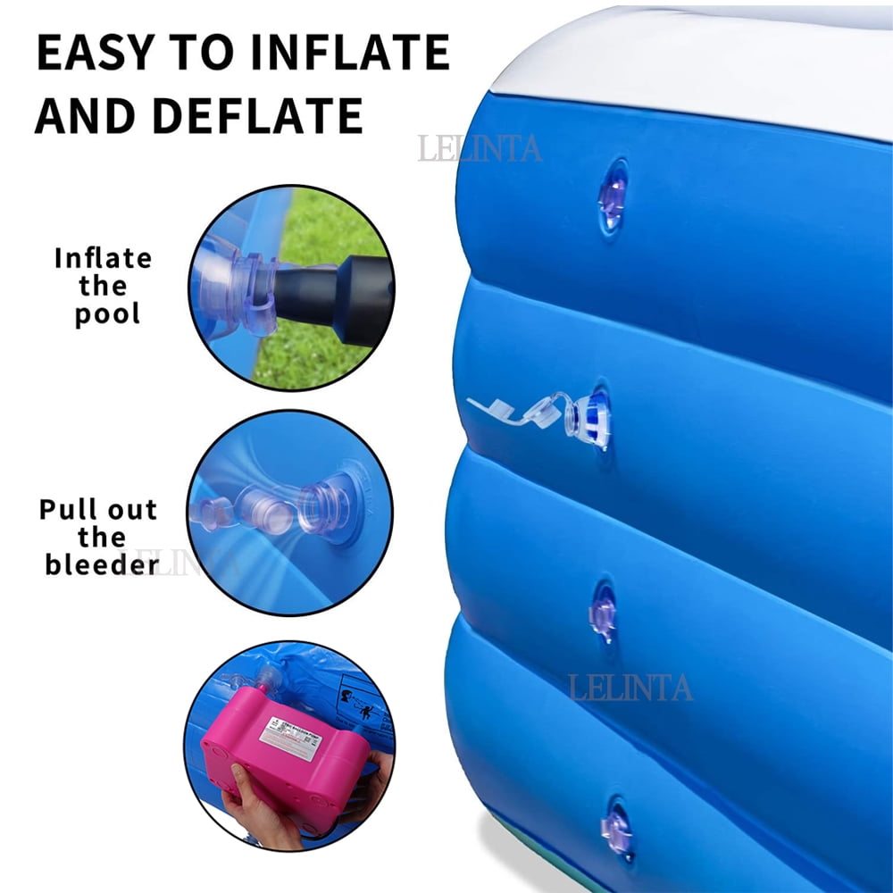 Lelinta Kiddie Pool Rectangle 27.55” 27.55” Swimming Pools