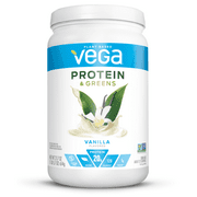 (2 pack) Vega Plant Protein & Greens Powder, Vanilla, 20g Protein, 1.4lb, 21.7oz