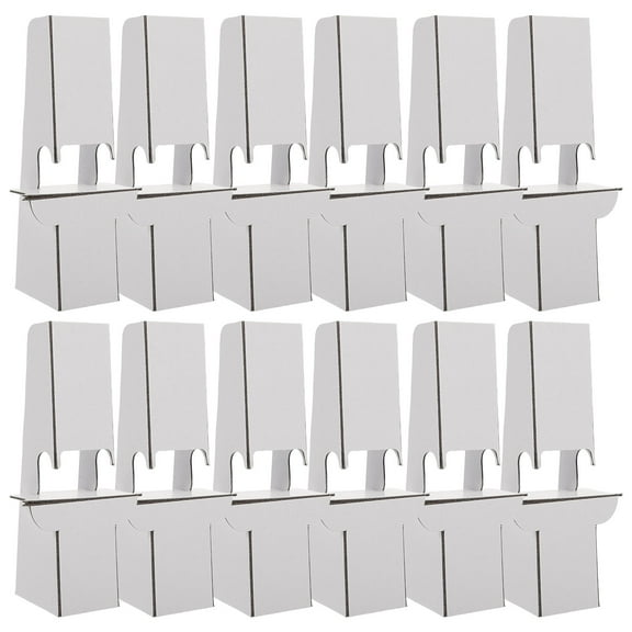 unbranded  12 Pcs Cardboard Backdrop Stand Picture Frame Easel Easels Poster White