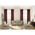 thumbnail image 1 of 3S Brother's Extra Long Solid Luxury Matte Velvet Soft Curtain Carmine-Crimson Single Panel Hanging Back Tap & Rod Pocket Home Décor 5-25 Feet Custom Made Curtains -Made in Turkey Each(52"x240"), 1 of 7