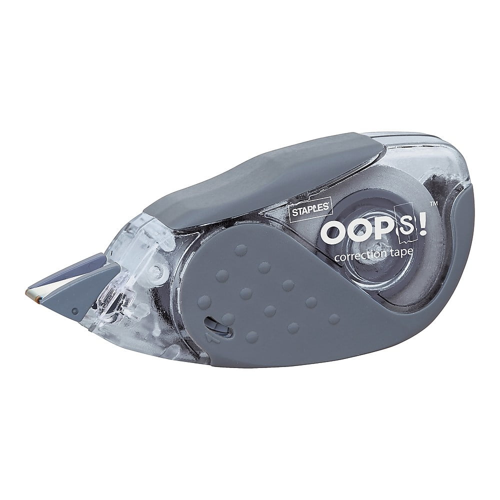 Staples OOPS!Correction Tape w/Grip 2/Pack 16807