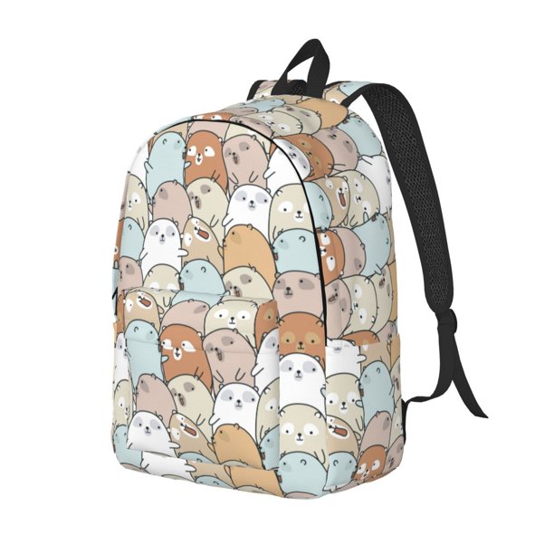 Fotbe Lovely Bear Mochila de Lona con Estampado, Mochila Duradera, Mochila Versátil de Alta Calidad, Mochila Compacta Vintage-Medium