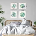 thumbnail image 4 of HFDF Succulent Wall Decor for Mint Green Cactus Wall Art for Living Room Kitchen Accessories Nature Plant Wall Decor Tropical Botanical Leaf Canvas Pictures Decorations 4 Pcs 10x8inch Unframed, 4 of 6