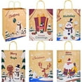 thumbnail image 4 of JOYIN 24 Pcs Christmas Kraft Paper Gift Bags, 10X 13 X5'' Large Gift Bags with 8 Designs for Christmas Holiday Present Wrapping Décor, Xmas Goodie Bags Party Supplies, 4 of 6
