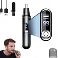thumbnail image 2 of Nose Trimmer - 300mAh - Waterproof - Nose Hair Trimmer - Ear Trimmer - Beard Trimmer - Eyebrow Trimmer - Men's Nose Hair Trimmers - Rechargeable Nose Trimmer - LED Screen - Washable - USB, 2 of 6