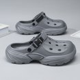 thumbnail image 5 of Pandaie Men Orthopedic Clogs Arch Support Garden Shoes Comfortable Slip on Closed Sandals Adjustable Strap Summer Slippers Grey,9.5, 5 of 7