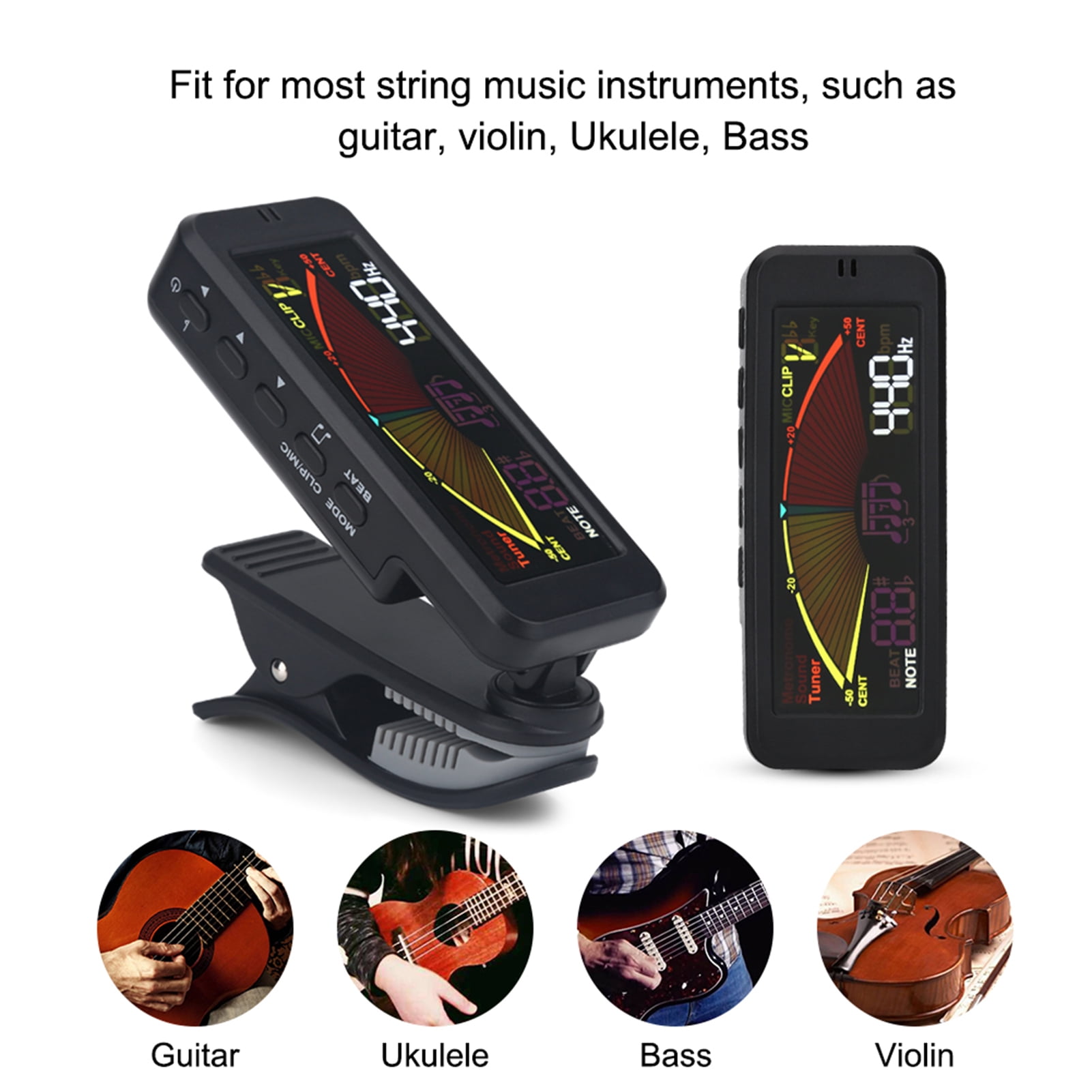 Fugacal Guitar Bass Tuner Guitar Tuner Digital Tuner Bass Ukulele For Guitar