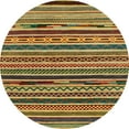 thumbnail image 1 of Ahgly Company Indoor Round Abstract Gold Southwestern Area Rugs, 8' Round, 1 of 6