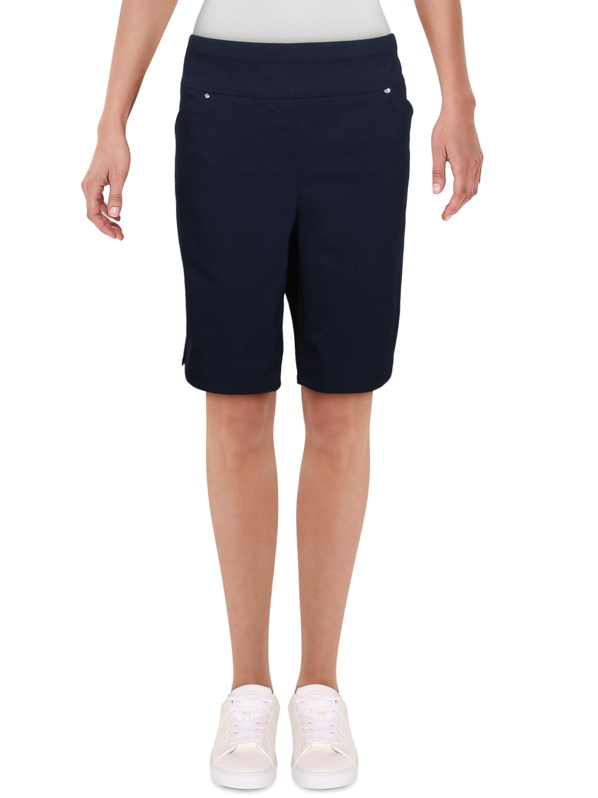 INC Womens MidRise Casual Bermuda, Walking Shorts Navy 6