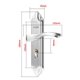 thumbnail image 5 of Manija de puerta antirrobo para habitación silenciosa, manija de puerta del dormitorio, cerradura de manija a presión, cerradura de puerta de acero inoxidable A02, 5 of 5