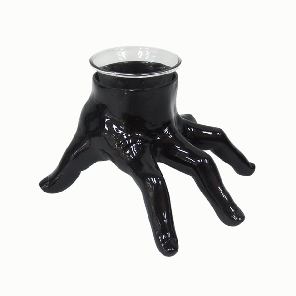 Resin Black Hand Candle Holder