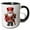 Black/White, variant on 3drose, Christmas Image of Watercolor Nutcracker Illustration, 11oz Two-tone Blue Mug