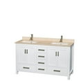 thumbnail image 3 of Wyndham WCS141460DGYIVUNSMXX 60" Vanity in Gray + Ivory Marble and Square Sink, 3 of 6