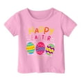 thumbnail image 1 of PMVFHDE T-Shirt d'Été pour Filles à Imprimé Graphique Mignon, Col Rond, Manches Courtes – Haut Décontracté Respirant pour Enfants, Jeux Extérieurs, T-Shirt Décontracté d'Été Rose, 8-9 Ans, 1 of 4