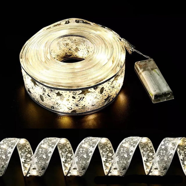 Fairy Lights Led Ribbon Lights String Christmas Tree Glowing Lights 5 Or 10 Meters Fairy Lights LED Ribbon Lights String Christmas Tree Glowing Lights For Rooms Gardens And