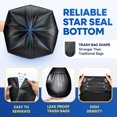 thumbnail image 6 of Plastic Prince High Density Can Liners 65 Gallon Garbage Bags 22 Mic 48" x 60" Black Trash Bags 100/Case, 6 of 9