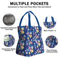 thumbnail image 3 of Pioneer Flower Floral Print Pattern Drawstring Lunch Bag Women - Drawstring Lunch Bag Insulated for Work Office - Stain-Resistant Large Lunchbags for Women with Multi-Pockets, 3 of 6