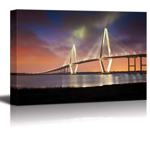 wall26 Arthur Ravenel Jr Cooper River Bridge Charleston South Carolina - Canvas Art Wall Art - 24" x 36"