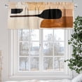 thumbnail image 5 of Beige Black Valances for Windows, 42 x 18in, Brown Abstract Art Graffiti Color Block Modern Rod Pocket Kitchen Valance Curtain Light Filtering Window Treatments for Living Room Bedroom, 1 Panel, 5 of 7