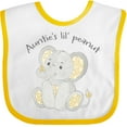 thumbnail image 3 of Inktastic Auntie's Lil' Peanut Polka Dot Elephant Boys or Girls Baby Bib, 3 of 4