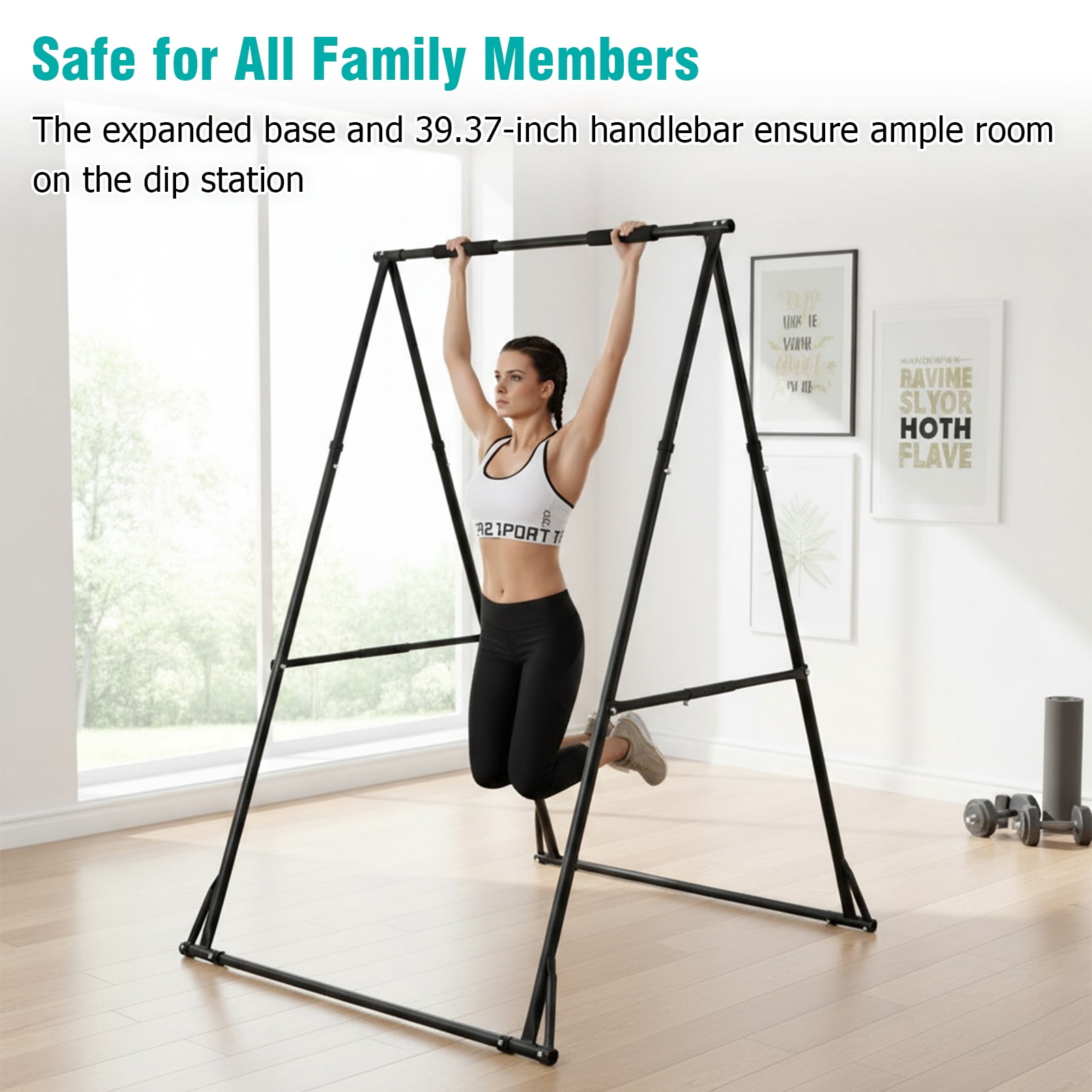 Btidfty Foldable Free Standing Multifunctional Exercise Rack 771.6LBS Capacity Portable Pullup Bar Station for Home Gym Equipment