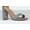 Silver Mesh, variant on J. Adams Shirley High Silver Comfortable Heels for Women | Open Toe Ankle Strap Block Sandal