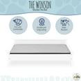 thumbnail image 5 of TailZzz Winston Large Elevated Wooden Pet Bed with Mattress, White, 5 of 18