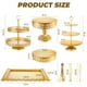 thumbnail image 2 of Soporte para tartas ELIMTEC, mesa de postre de metal dorado, juego de 11 piezas, 2 of 7