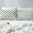 thumbnail image 3 of Erosebridal White Sage Green Checkered Bedding Set Buffalo Plaid Grid Comforter Cover Adults Men Women Checkerboard Duvet Cover Aesthetics Gingham Quilt Cover(No Comforter), 3 of 5