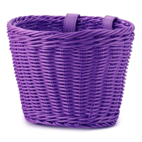 MISSMILE Basket for Bike,Hand-Woven Rattan Front Bicycle Basket,Bike Basket for Kids' Bikes
