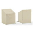 thumbnail image 2 of Crosley Furniture 2-Piece Vinyl Outdoor Arm Chair Furniture Cover Set in Tan, 2 of 7