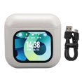 thumbnail image 1 of Wireless Bluetooth 5.3 Earphones with Touch Screen and Charging Case, ENC Call Noise Reduction, Type-C, for Sports and Exercise, White, 1 of 4