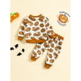 thumbnail image 3 of Spewahor Baby Girl Fall Clothes Long Sleeve Sweatshirts Elastic Waist Long Pants 2Pcs Halloween Outfit Set, 3 of 9