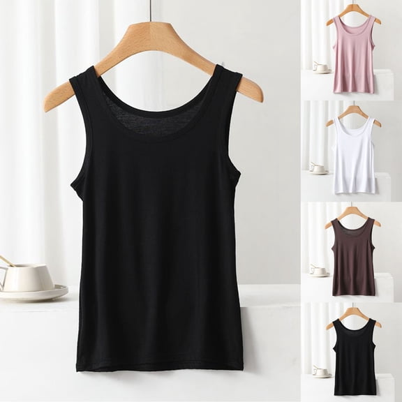 Fancifize Womens Tank Tops Loose Fit Sleeveless Shirts Lightweight Crew Neck Comfy Tops Summer Casual Basic Clothes