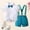 Blue, variant on RTKFRFLM Kids Professional Performance Set Short Sleeve Shirt and Suspender Pants 2 Piece Outfits for Boys Summer School Stage Show Daily Wear Blue 3-4 Years