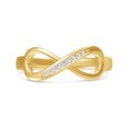 thumbnail image 2 of AFFY Infinity Promise Ring for Women | Round White Natural Diamond "Best Friends Forever" Stackable Wedding Bands Ring | 18K Yellow Gold Vermeil Jewelry Gifts For Her (0.05Cttw)-6.5, 2 of 4