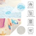 thumbnail image 3 of Yayeee Bath Rug for Bathroom Floor Non Slip Contour Fluffy Soft Absorbent Mat, 20"x24", Blue Beach Toys Pattern, 3 of 7