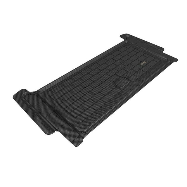 Fits 2022-2023 Rivian R1S 3D Mats Cargo Area Liner M1RI0011309 MAXpider; Direct Fit; Raised Edge; Black; Thermoplastic Rubber Of Carbon Fiber Texture; Non-Skid; Behind 3rd Row
